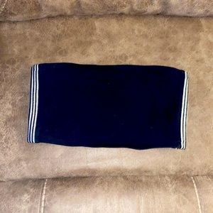 Tube top with stripes down the side